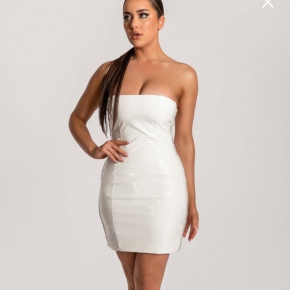 MESHKI Liza PU dress NWT - Picture 5 of 16